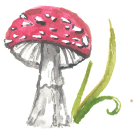 red mushroom @sprittibee