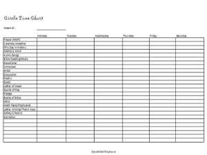 Circle Time Chart Blank