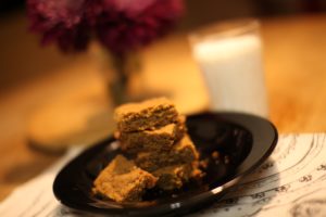 Flourless, Honey-Sweetened Peanut Butter Brownies
