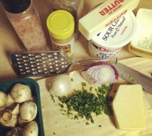 Ingredients for Mushroom Julienne
