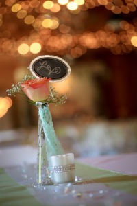 Love Chalk Wedding Table Toppers via Sprittibee Photography