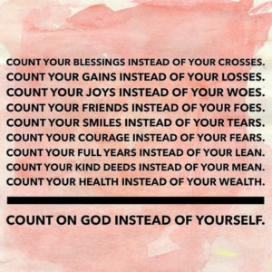 count your blessings