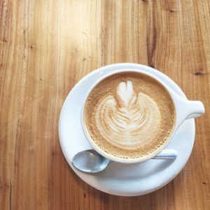 Houndstooth latte art