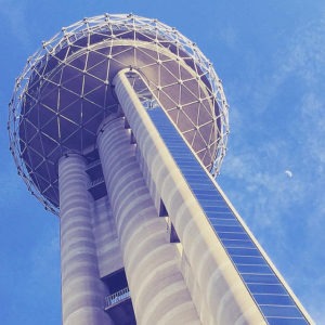 Reunion Tower and the Moon