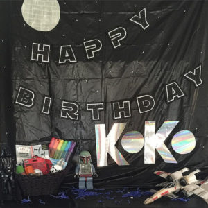 Star Wars Themed Birthday Backdrop by @sprittibee