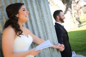 Shawn and Brittany's First Touch at their Pecan Springs Ranch Austin Wedding by Sprittibee Photography