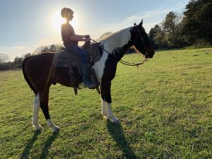 Koko on the Paint Horse